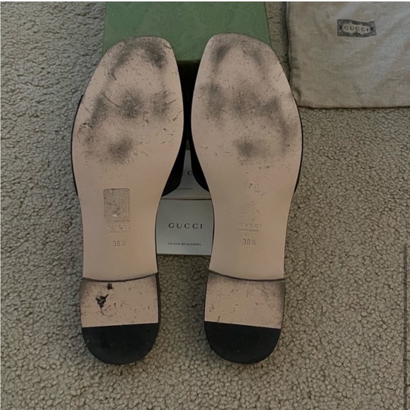 Gucci Black Sandals with Iconic GG Logo - Picture 6 of 7